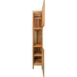 EcoDecors Tranquility 17-in x 79-in x 14-in Brown Wood Freestanding Linen Cabinet