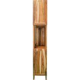 EcoDecors Tranquility 17-in x 79-in x 14-in Brown Wood Freestanding Linen Cabinet