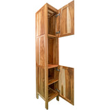 EcoDecors Tranquility 17-in x 79-in x 14-in Brown Wood Freestanding Linen Cabinet