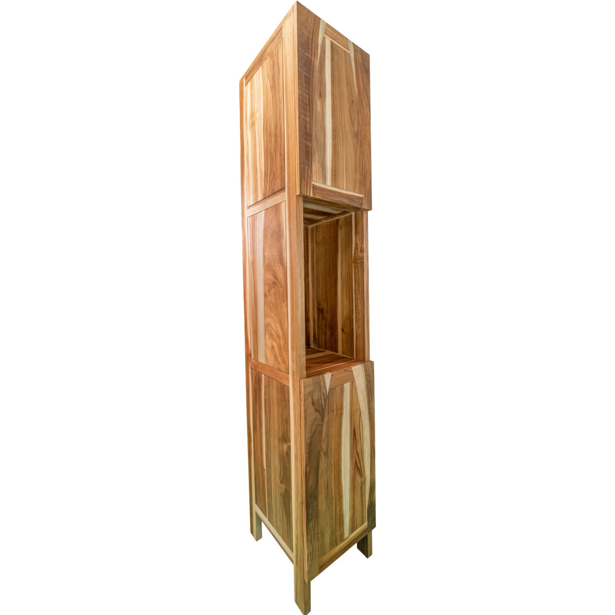 EcoDecors Tranquility 17-in x 79-in x 14-in Brown Wood Freestanding Linen Cabinet