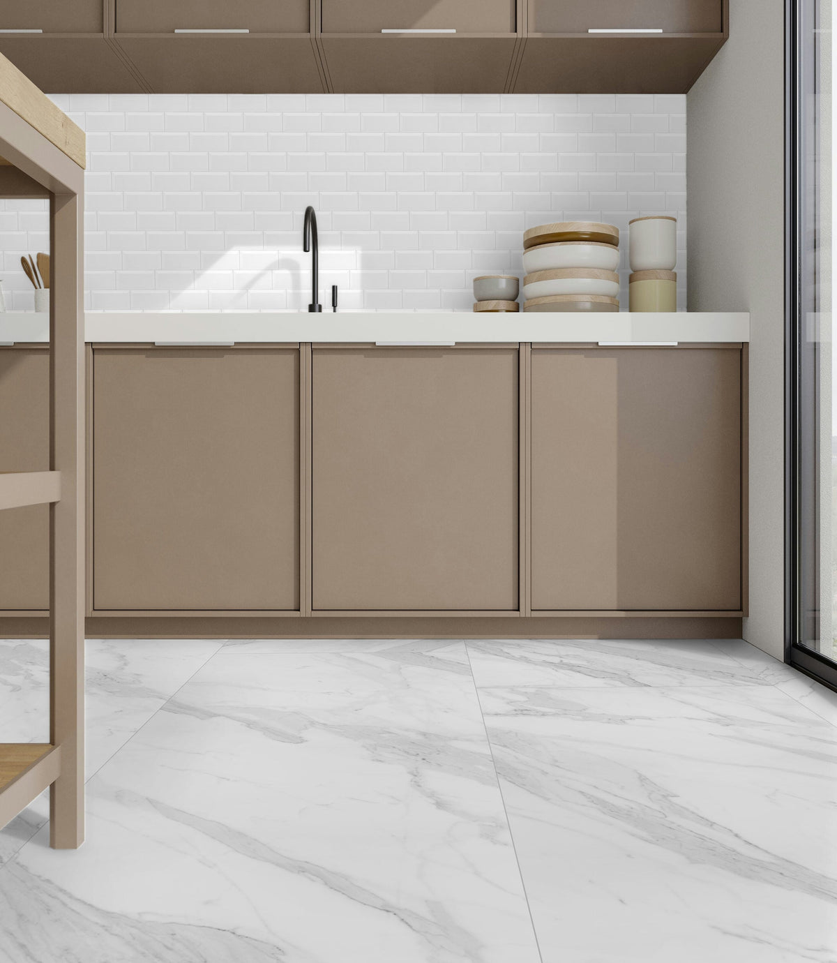 Satori Hudson Brilliant White Beveled 3-in x 6-in Glossy Ceramic Subway Wall Tile (0.12-sq. ft/ Piece)