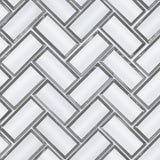 Satori Skylight 11-in x 11-in Mirrored Glass Patterned Mosaic Wall Tile (0.85-sq. ft/ Piece)