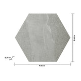 Satori Gios Obsidian 8-in x 10-in Matte Porcelain Hexagon Floor and Wall Tile (0.44-sq. ft/ Piece)