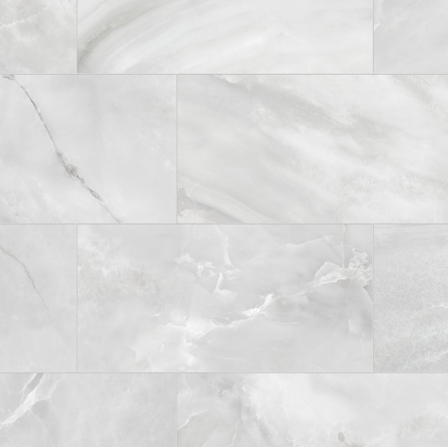Satori Onyx Luna 12-in x 24-in Polished Porcelain Marble Look Floor and Wall Tile (1.94-sq. ft/ Piece)