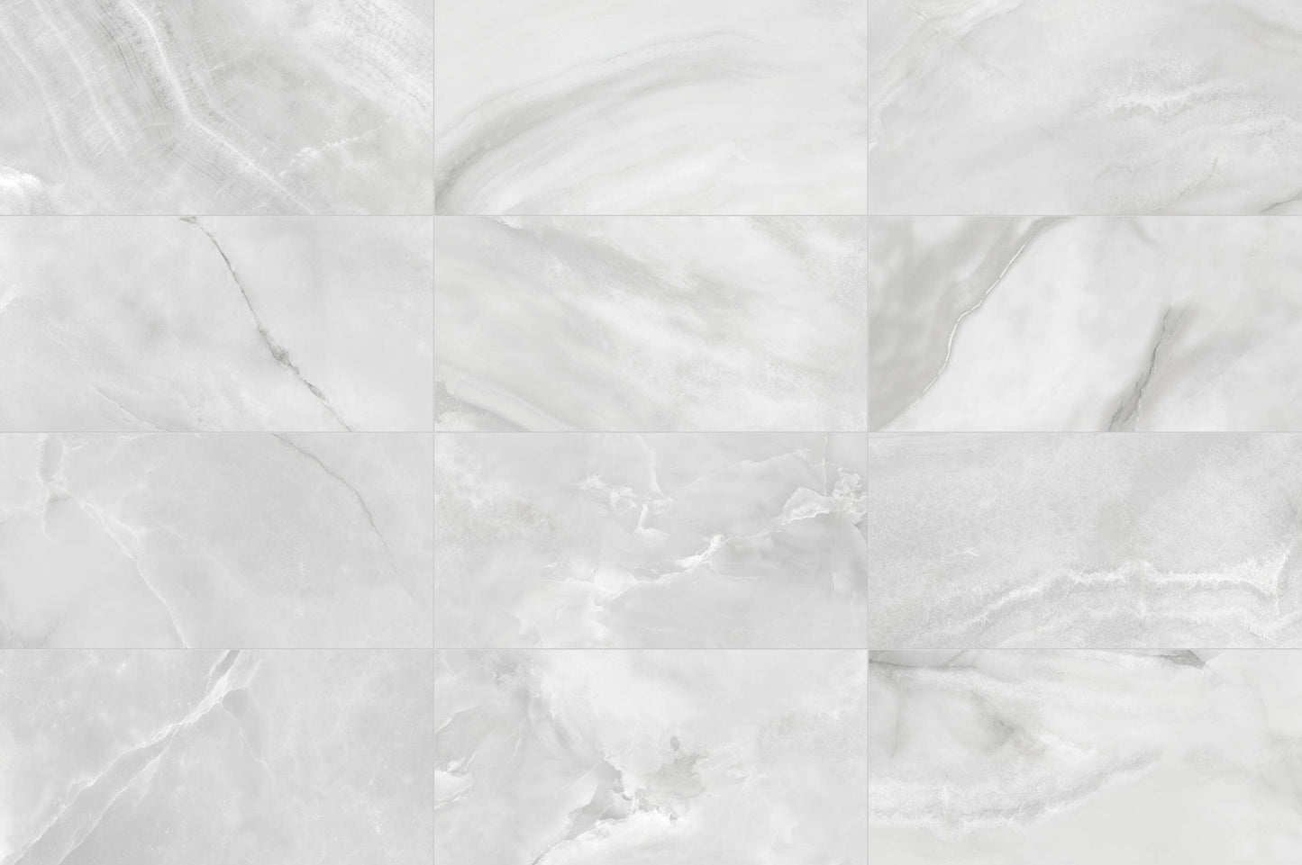 Satori Onyx Luna 12-in x 24-in Polished Porcelain Marble Look Floor and Wall Tile (1.94-sq. ft/ Piece)