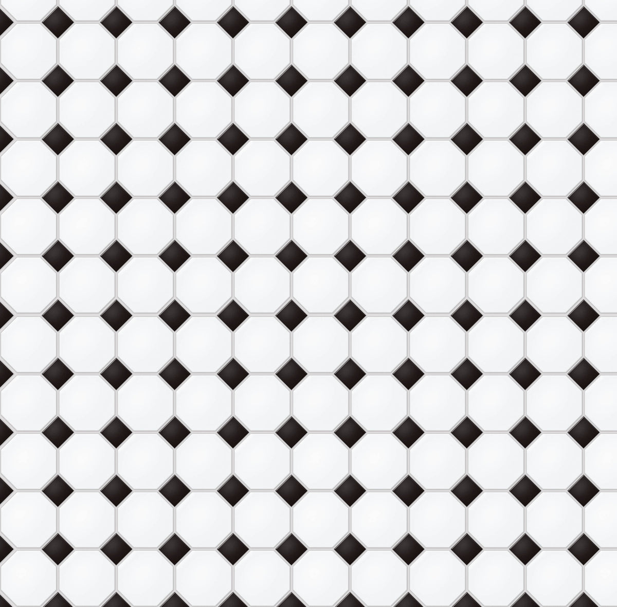 Satori Hudson Brilliant White and Black 12-in x 12-in Matte Porcelain Mosaic Floor and Wall Tile (0.91-sq. ft/ Piece)