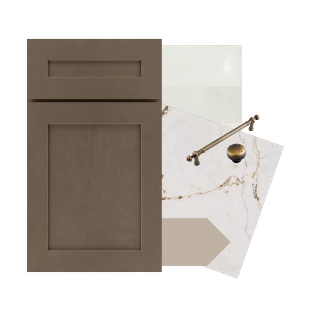 Diamond Express Jamestown 39-in W x 39-in H x 24-in D Colt Brown Diagonal Corner Wall Fully Assembled Plywood Cabinet (Recessed Panel Shaker Style)