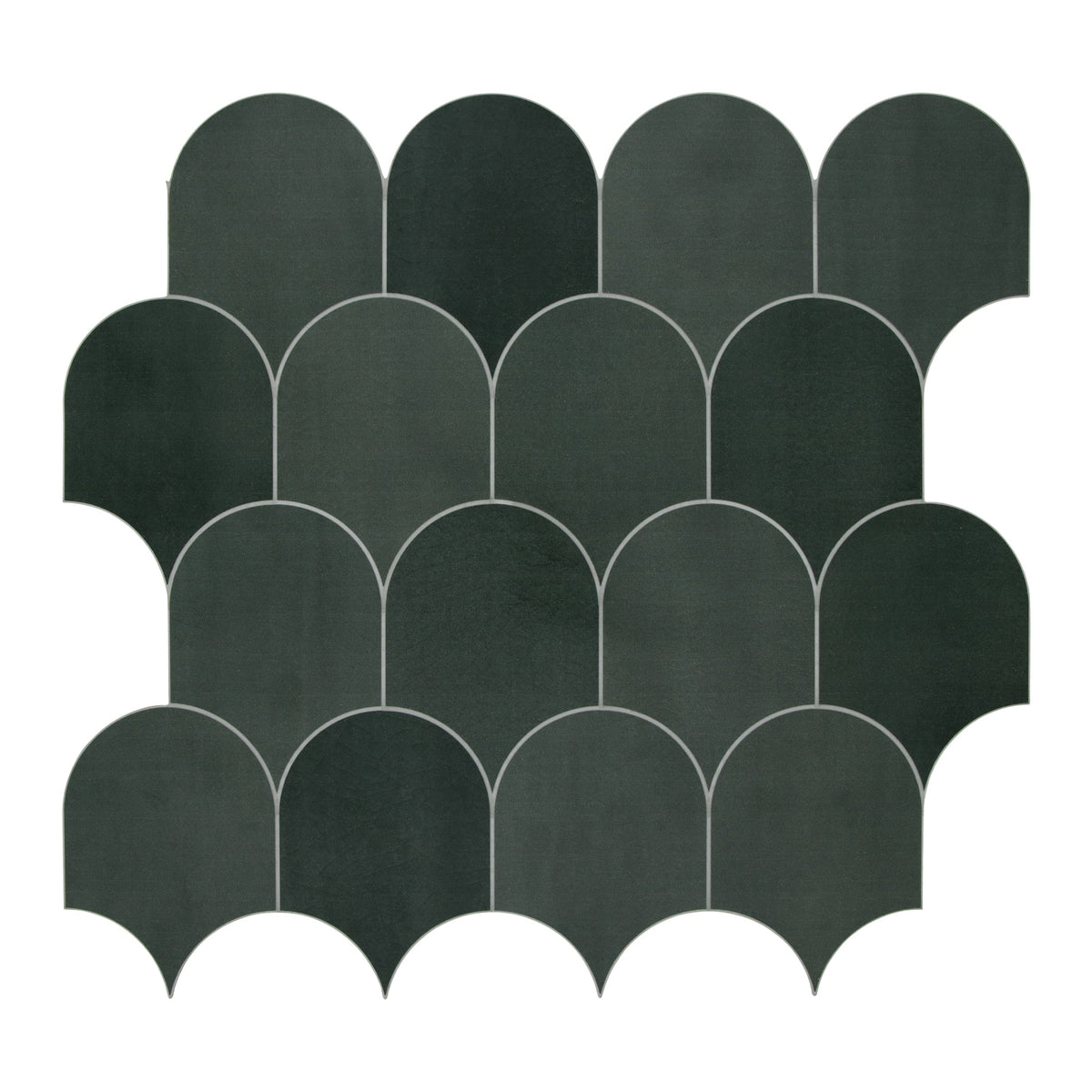 SUNWINGS Tile Green Mixed 11-in x 12-in Matte Composite Peel and stick Mosaic Wall Tile product image