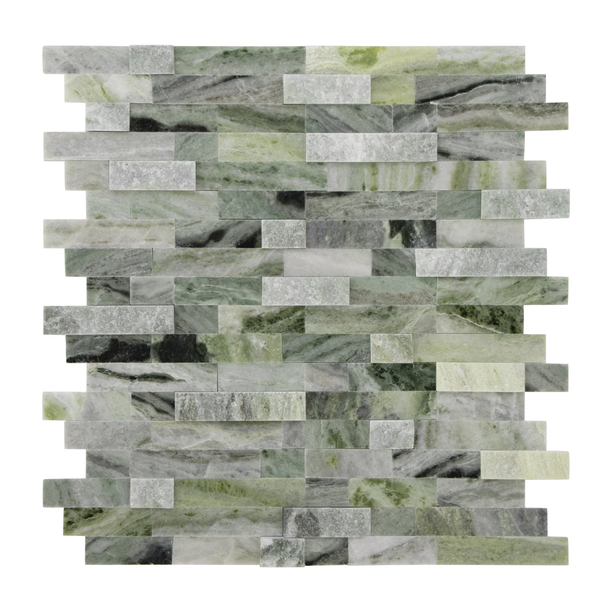 SUNWINGS Tile Emerald Green 10-in x 11-in Polished Natural stone Marble Marble look Peel and stick Mosaic Wall Tile product image