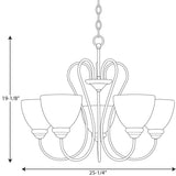 Progress Lighting Heart 5-Light Brushed Nickel Transitional Chandelier