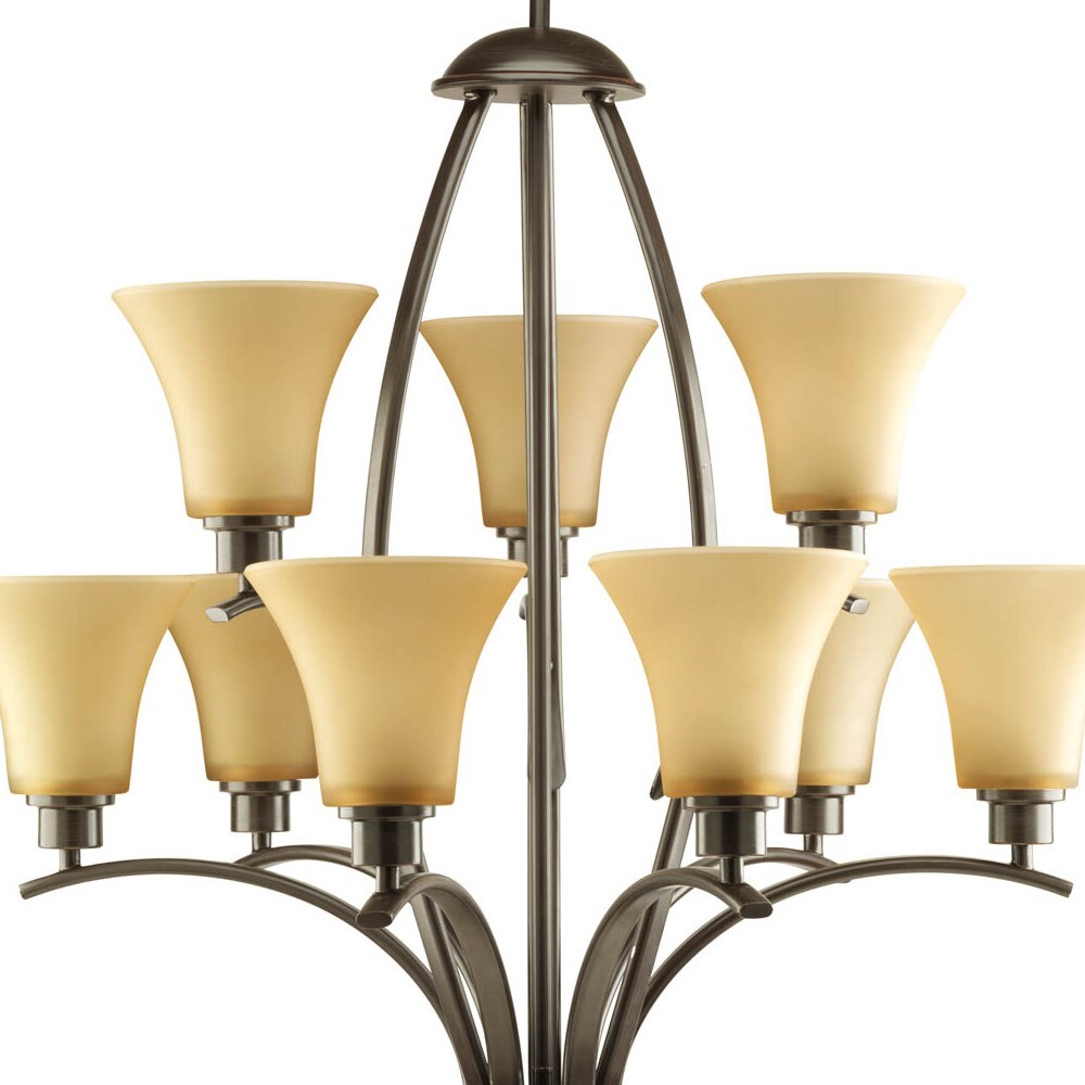 Progress Lighting Joy 9-Light Antique Bronze Traditional Chandelier