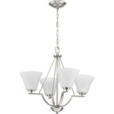 Progress Lighting Bravo 4-Light Brushed Nickel Transitional Chandelier