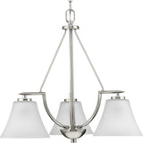Progress Lighting Bravo 3-Light Brushed Nickel Transitional Chandelier