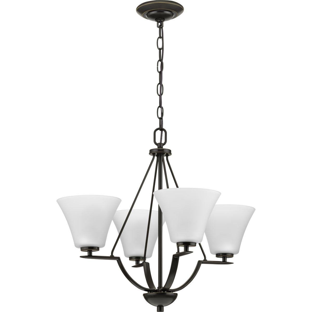 Progress Lighting Bravo 4-Light Antique Bronze Transitional Chandelier