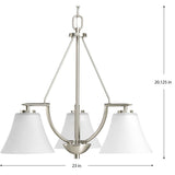 Progress Lighting Bravo 3-Light Brushed Nickel Transitional Chandelier