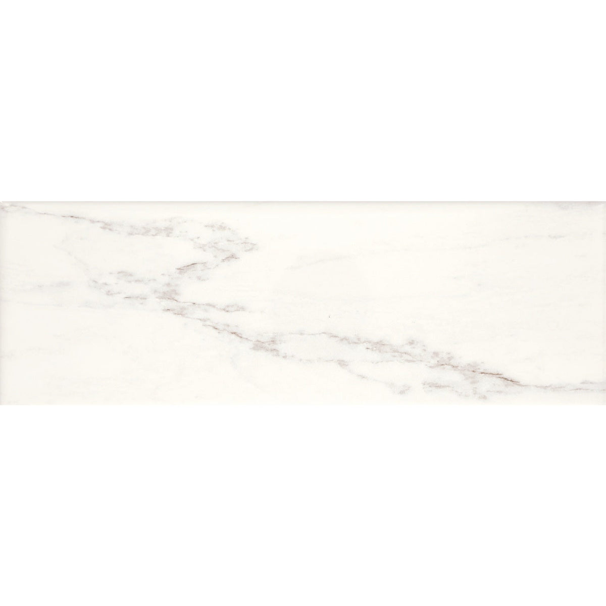 American Olean Marble Manor Calacatta 4-in x 12-in Glossy Ceramic Subway Wall Tile, 0.38-sq ft per Piece