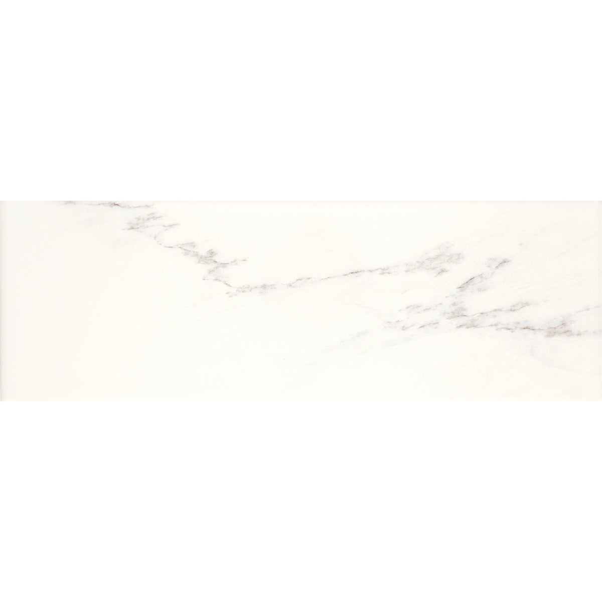 American Olean Marble Manor Calacatta 4-in x 12-in Glossy Ceramic Subway Wall Tile, 0.38-sq ft per Piece