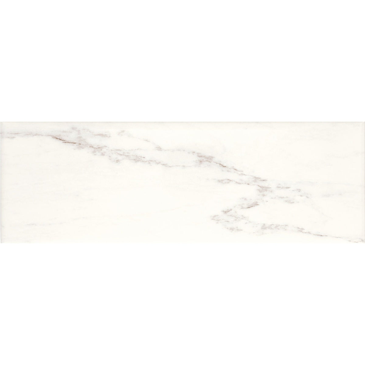 American Olean Marble Manor Calacatta 4-in x 12-in Glossy Ceramic Subway Wall Tile, 0.38-sq ft per Piece