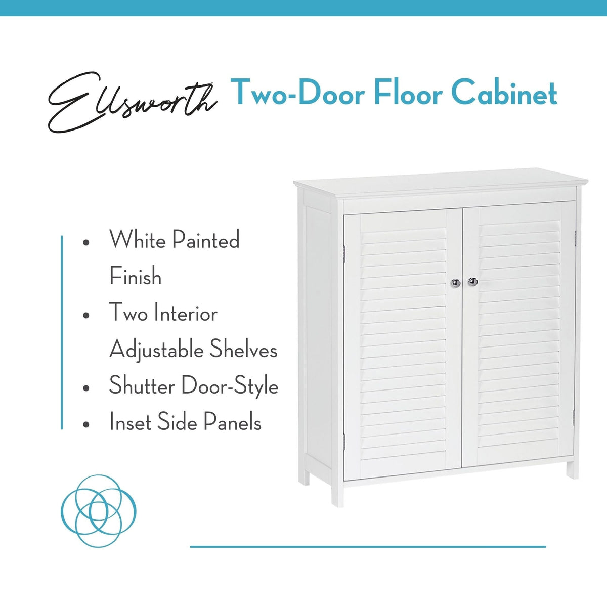 RiverRidge Ellsworth 28.44-in x 32-in x 11.75-in White Freestanding Linen Cabinet