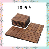 Maocao Hoom 12-in x 12-in Brown Prefinished Pressure Treated Wood Deck Tile (10-sq ft)