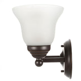 Ashhurst 2-Light Oil Rubbed Bronze Vanity Light with Frosted Glass Shades