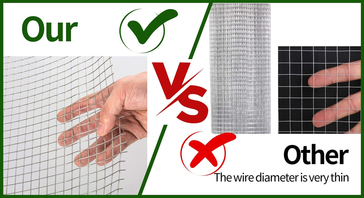 Kahomvis 23-Gauge Hardware Cloth Rolled Fencing, 100ft x 4ft