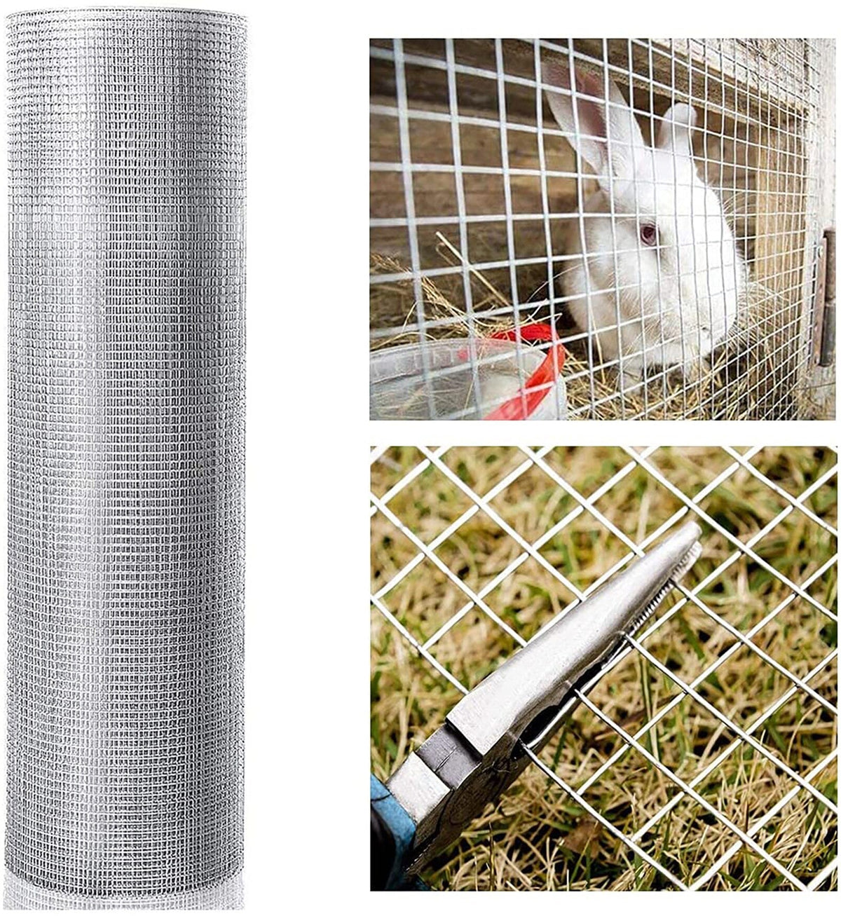 Kahomvis 100-ft x 4-ft 19-Gauge Silver Metal Hardware Cloth Rolled Fencing with Mesh Size 1/2-in x 1/2-in