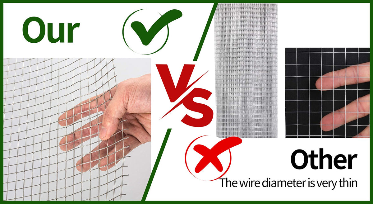 Kahomvis 100-ft x 4-ft 19-Gauge Silver Metal Hardware Cloth Rolled Fencing with Mesh Size 1/2-in x 1/2-in