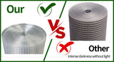 Kahomvis 100-ft x 4-ft 19-Gauge Silver Metal Hardware Cloth Rolled Fencing with Mesh Size 1/2-in x 1/2-in