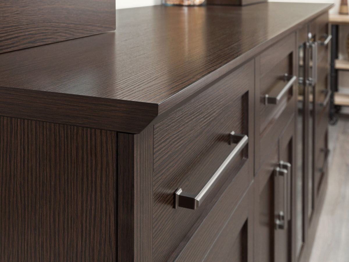 NewAge Products Home Bar 63-in x 80-in Brown Rectangle Bar Cabinet