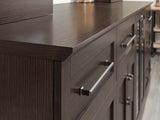 NewAge Products Home Bar 63-in x 80-in Brown Rectangle Bar Cabinet