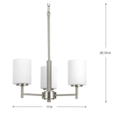 Progress Lighting Replay 3-Light Brushed Nickel Modern/Contemporary Chandelier