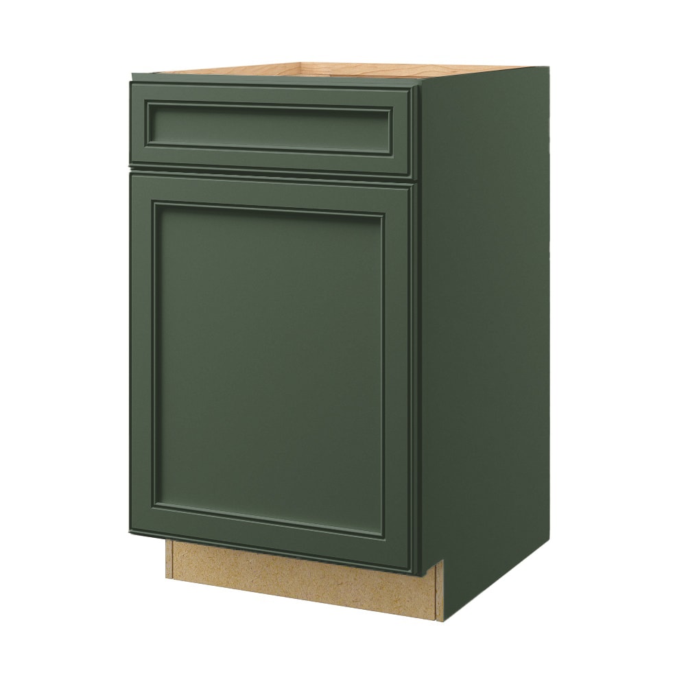 allen + roth Heathrow 21-in W x 34.5-in H x 24-in D Sage 1-Drawer Base Fully Assembled Cabinet (Recessed Panel Mitered Style)
