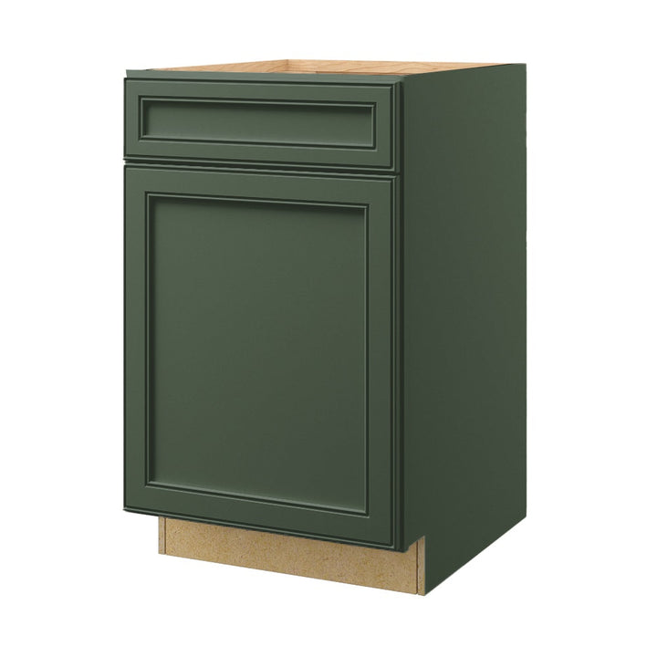 allen + roth Heathrow 21-in W x 34.5-in H x 24-in D Sage 1-Drawer Base Fully Assembled Cabinet (Recessed Panel Mitered Style)