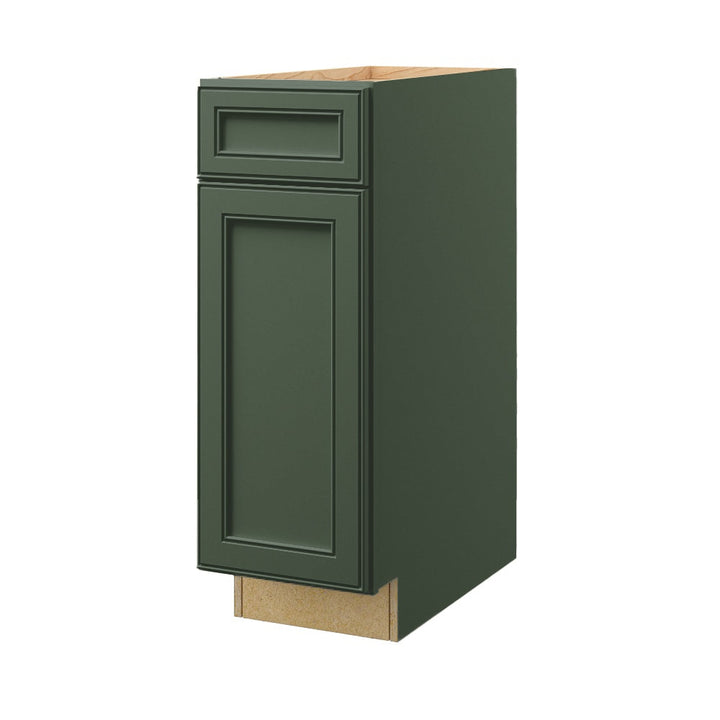 allen + roth Heathrow 12-in W x 34.5-in H x 24-in D Sage 1-Drawer Base Fully Assembled Cabinet (Recessed Panel Square Style)