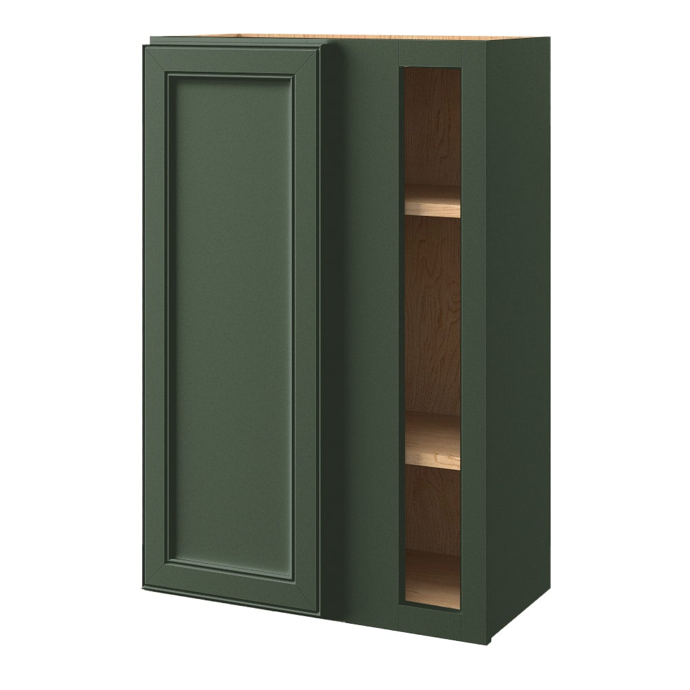 allen + roth Heathrow 24-in W x 36.125-in H x 12-in D Sage Blind Corner Wall Fully Assembled Cabinet (Recessed Panel Square Style)