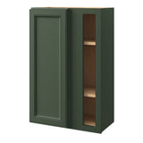 allen + roth Heathrow 24-in W x 36.125-in H x 12-in D Sage Blind Corner Wall Fully Assembled Cabinet (Recessed Panel Square Style)
