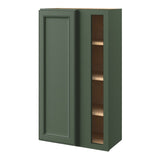 allen + roth Heathrow 24-in W x 42.125-in H x 12-in D Sage Blind Corner Wall Fully Assembled Cabinet (Recessed Panel Square Style)