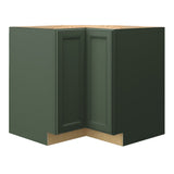 allen + roth Heathrow 36-in W x 34.5-in H x 24-in D Sage Lazy Susan Corner Base Fully Assembled Cabinet (Recessed Panel Style)