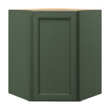 allen + roth Heathrow 24-in W x 30.125-in H x 12-in D Sage Diagonal Corner Wall Fully Assembled Cabinet (Recessed Panel Square Style)