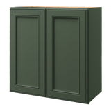 allen + roth Heathrow 24-in W x 24.5-in H x 12-in D Sage Wall Fully Assembled Cabinet (Recessed Panel Square Door Style)