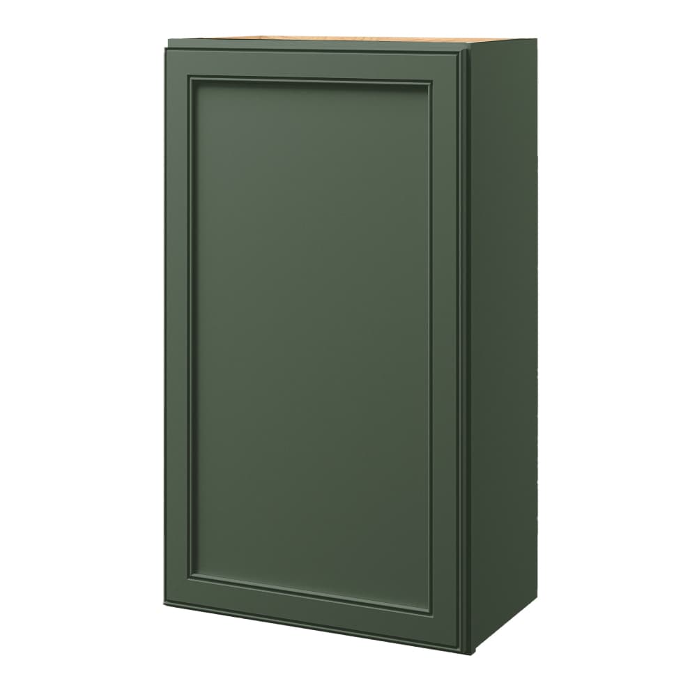 allen + roth Heathrow 21-in W x 39.125-in H x 12-in D Sage Wall Fully Assembled Cabinet (Recessed Panel Square Door Style)