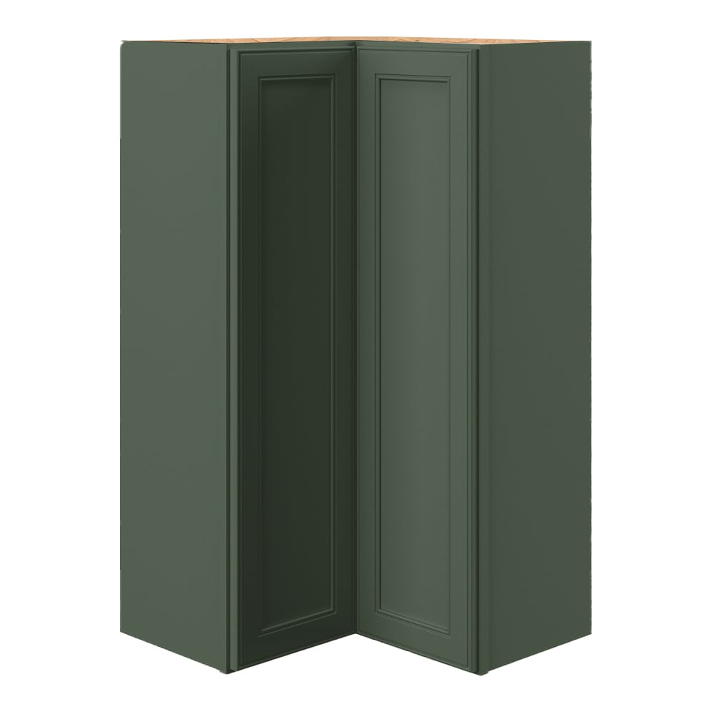 allen + roth Heathrow 24-in W x 42.125-in H x 12-in D Sage L-shaped Corner Wall Fully Assembled Cabinet (Recessed Panel Square Style)