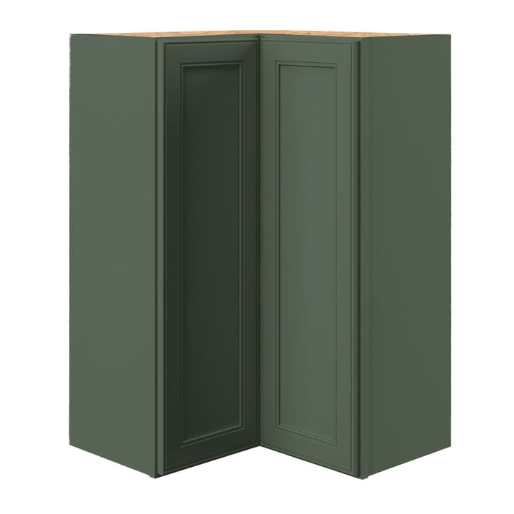 allen + roth Heathrow 24-in W x 39.125-in H x 12-in D Sage L-shaped Corner Wall Fully Assembled Cabinet (Recessed Panel Square Style)