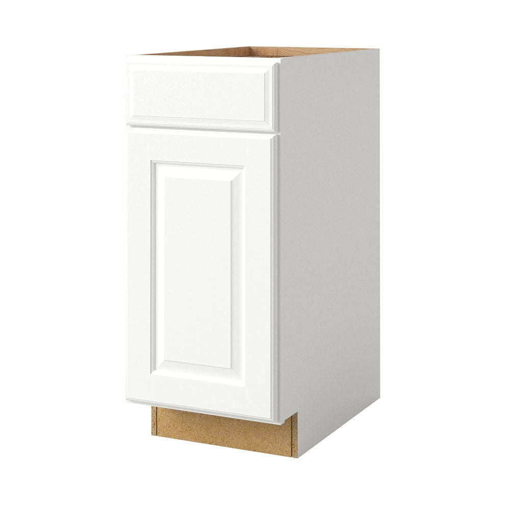 allen + roth Tilson 15-in W x 34.5-in H x 24-in D Linen 1-Drawer Base Fully Assembled Cabinet (Raised Panel Square Style)