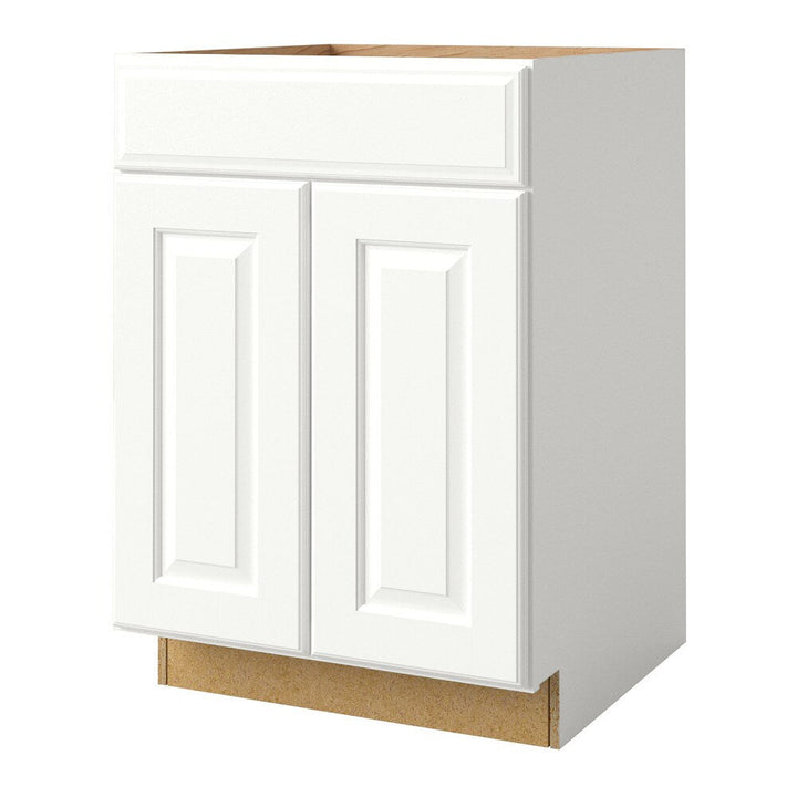allen + roth Tilson 24-in W x 34.5-in H x 24-in D Linen 1-Drawer Base Fully Assembled Cabinet (Raised Panel Square Style)