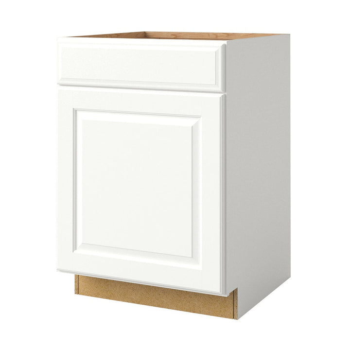 allen + roth Tilson 24-in W x 34.5-in H x 24-in D Linen 1-Drawer Base Fully Assembled Cabinet (Raised Panel Square Style)