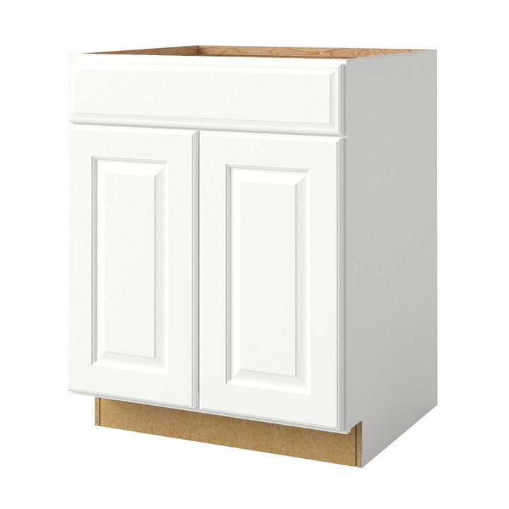 allen + roth Tilson 27-in W x 34.5-in H x 24-in D Linen 1-Drawer Base Fully Assembled Cabinet (Raised Panel Square Style)