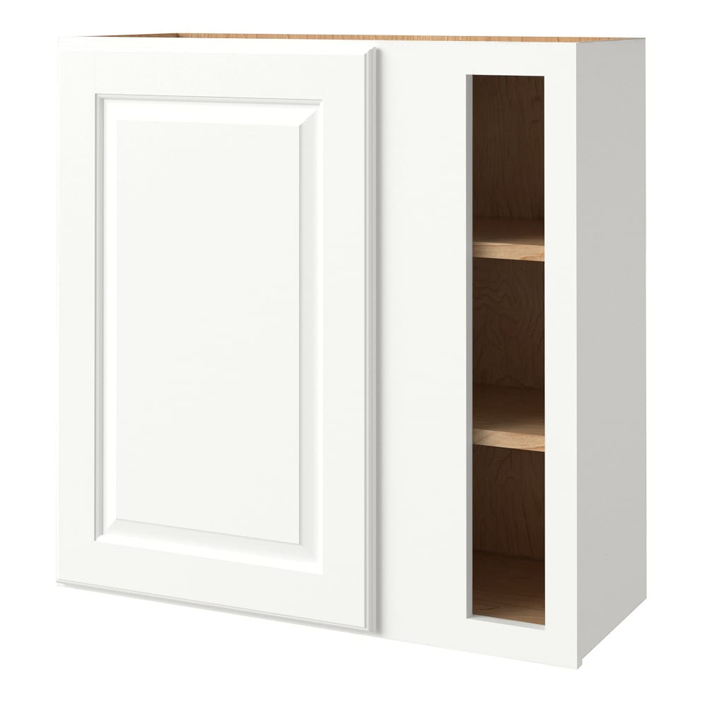 allen + roth Tilson 30-in W x 30.125-in H x 12-in D Linen Blind Corner Base Fully Assembled Cabinet (Raised Panel Square Style)