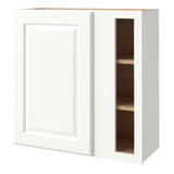 allen + roth Tilson 30-in W x 30.125-in H x 12-in D Linen Blind Corner Base Fully Assembled Cabinet (Raised Panel Square Style)